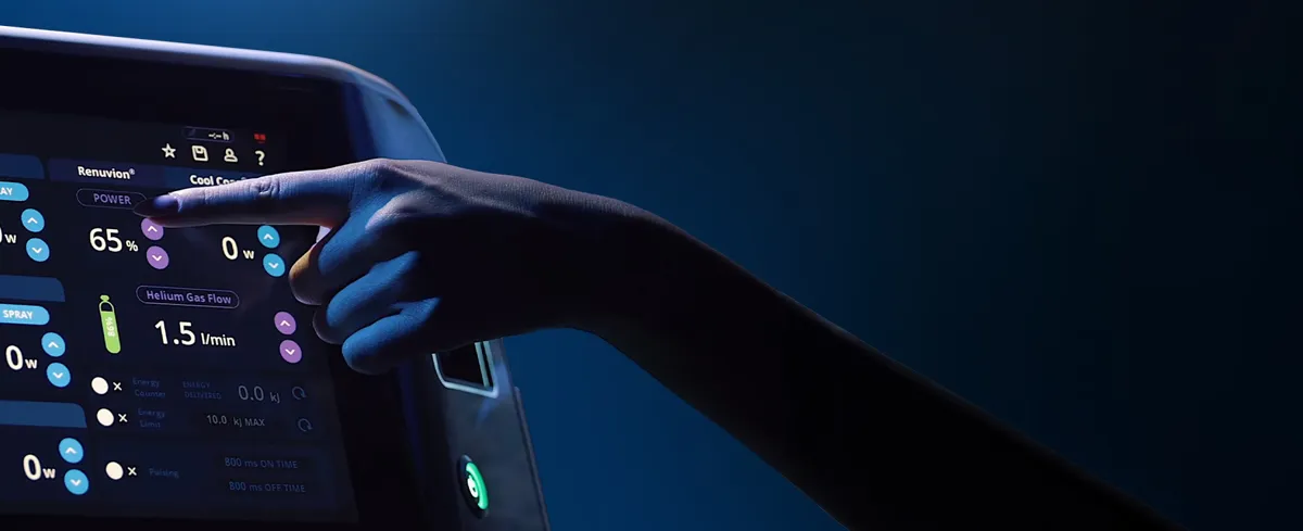 Renuvion generator touchscreen by Apyx Medical